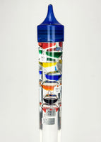 25" Tall Square Tube Galileo Thermometer With Wooden Base - 2025 UPDATE