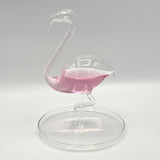 Goethe Weather Ball Barometer - 8" Tall Glass Flamingo