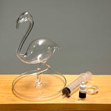 Goethe Weather Ball Barometer - 8" Tall Glass Flamingo