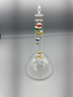 Flat Bottom Fitzroy Storm Glass Barometer With Galileo Thermometer - 8" Tall