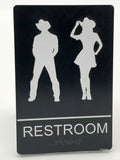 ADA Compliant “Honky Tonk" - Country Themed Unisex Restroom / Bathroom Sign