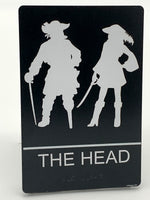 ADA Compliant “Pirates Head" - Nautical Themed Unisex Restroom / Bathroom Sign