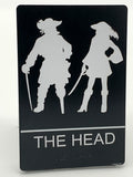 ADA Compliant “Pirates Head" - Nautical Themed Unisex Restroom / Bathroom Sign