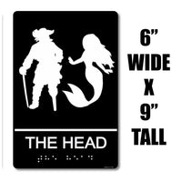 ADA Compliant “Captains Head" - Nautical Themed Unisex Restroom / Bathroom Sign