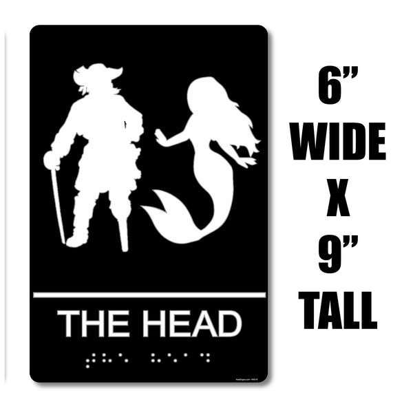 ADA Compliant “Captains Head" - Nautical Themed Unisex Restroom / Bathroom Sign