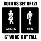 ADA Compliant “Gotta Go" - Comical Women & Men Themed Restroom / Bathroom Signs