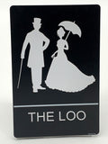ADA Compliant “Steampunk" - English Loo Themed Unisex Restroom / Bathroom Sign