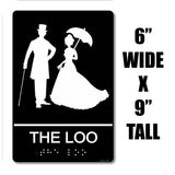 ADA Compliant “Steampunk" - English Loo Themed Unisex Restroom / Bathroom Sign
