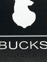 ADA Compliant “Does & Bucks" Deer Hunter Country Theme Restroom / Bathroom Signs