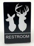 ADA Compliant “Doe & Buck" Hunter Country Theme Unisex Restroom / Bathroom Sign