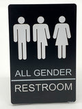ADA Compliant “All Gender" Non Gender Specific Unisex Restroom / Bathroom Sign