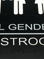 ADA Compliant “All Gender" Non Gender Specific Unisex Restroom / Bathroom Sign
