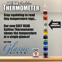 EASY READ 23" Tall Galileo Thermometer