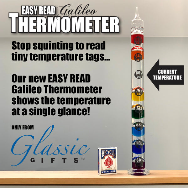 Glassic Gifts® Galileo Thermometer (13 Tall)