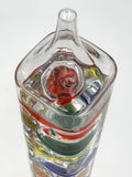 20" Tall Square Tube Galileo Thermometer With Wooden Base