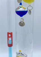 13" Tall Galileo Thermometer / Goethe Ball Barometer Combo Unit