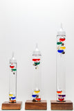 17" Tall Galileo Thermometer With Wooden Base