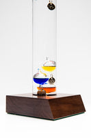 17" Tall Galileo Thermometer With Wooden Base