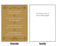 You Are The Worst Mentor: Secret Scrooge Mean Greeting Card