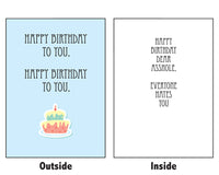 Have An Unhappy Birthday: Secret Scrooge Mean Greeting Card