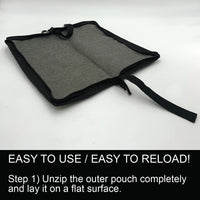 BagFold LIGHT - 10 Reusable Eco-Friendly Grocery Bags For Shopping In A Dispensing Pouch; Features Carabiner Clip & Coupon Pouch