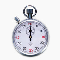 30 Minute "Diamond" Steel Mechanical Stopwatch With Reset Button