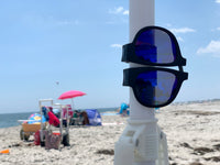 Folding Sunglasses with Slap Bracelet Arms - PINK ARMS / POLARIZED LENSES