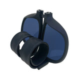 Folding Sunglasses with Slap Bracelet Arms - BLACK ARMS / REFLECTIVE LENSES