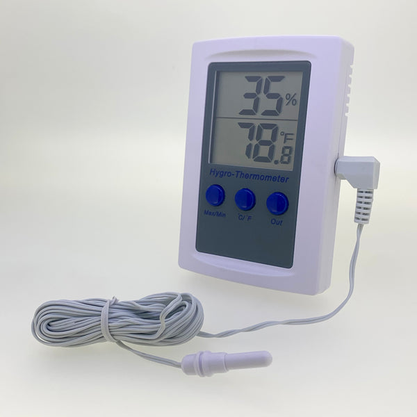 Digital Hygrometer w/ Dual Zone Remote Probe Thermometer
