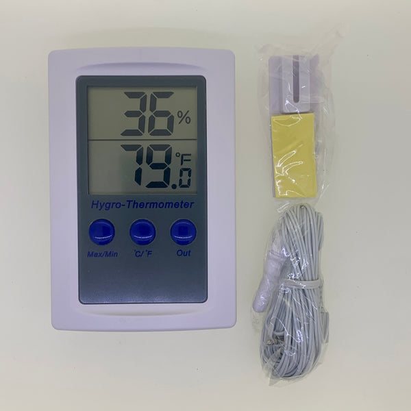 Digital Hygrometer w/ Dual Zone Remote Probe Thermometer – ZoCo LLC